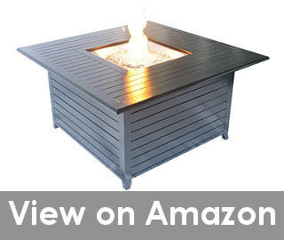 square gas fire pit table